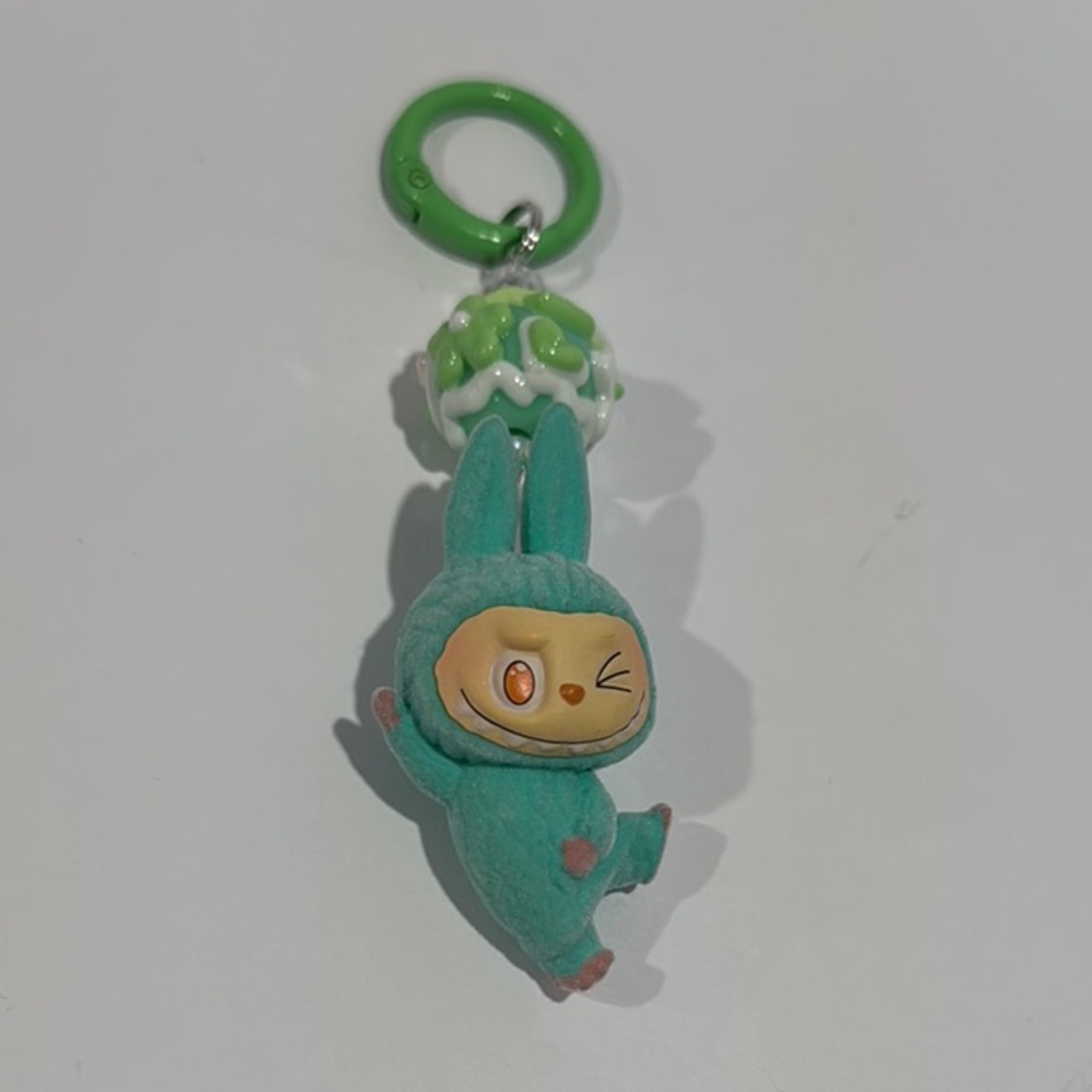 Labubu doing Yoga Keychain Charm